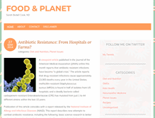 Tablet Screenshot of foodandplanet.com